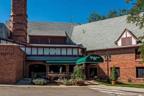 a view of a building with a balcony