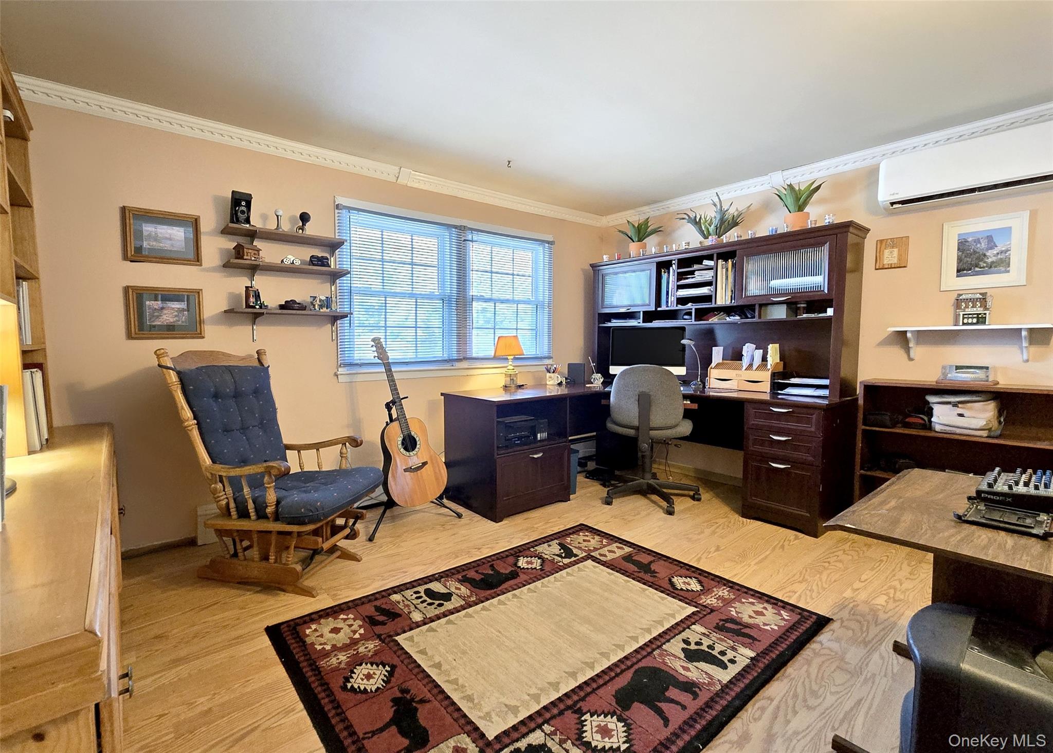 8 Corvette Road Selden, NY 11784 - Photo 16 of 21 a living room with furniture a rug and a bookshelf