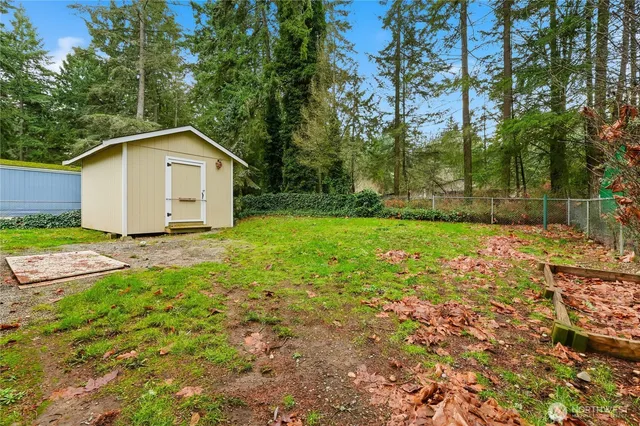 a storage room with furniture
