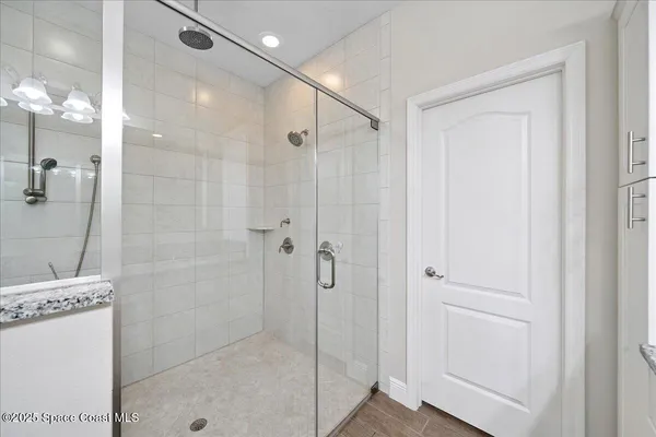 a bedroom with a workspace