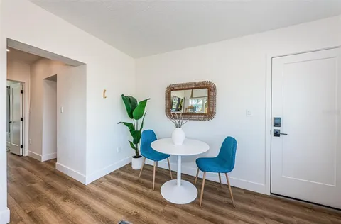 a view of a backyard with a patio