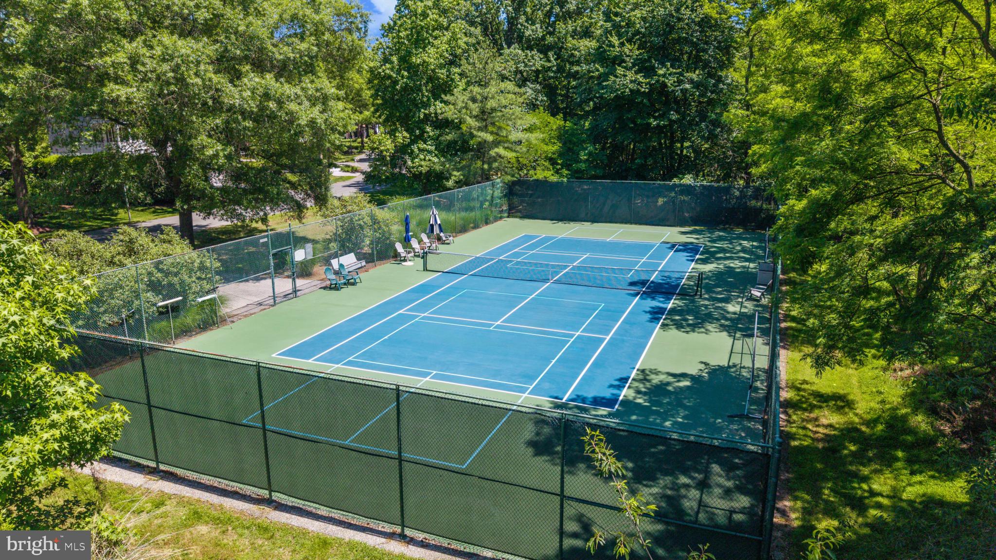 3403 Hidden River View Road Annapolis, MD 21403 - Photo 49 of 50 a view of a tennis ground with large trees