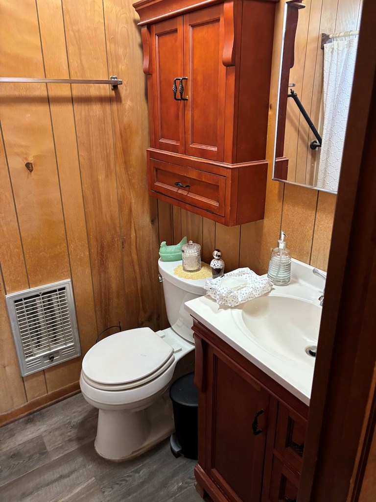 727 Cemetery Road Stonewall, TX 78671 - Photo 11 of 16 a bathroom with a sink a toilet and shower