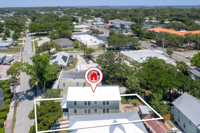a aerial view of a house