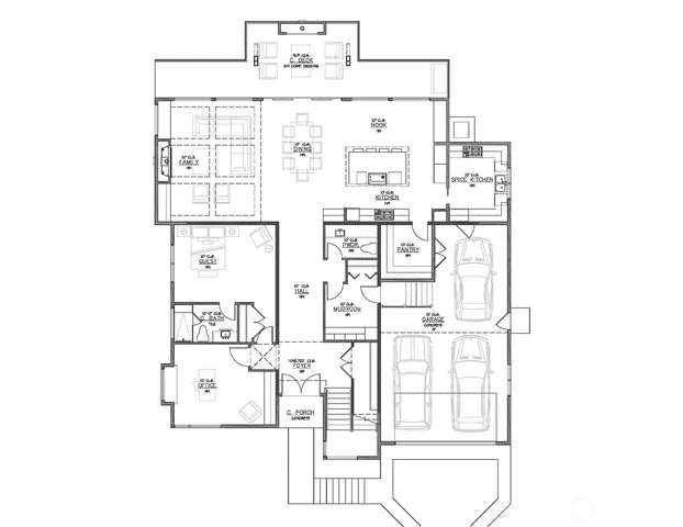 a picture of a bench in front of door