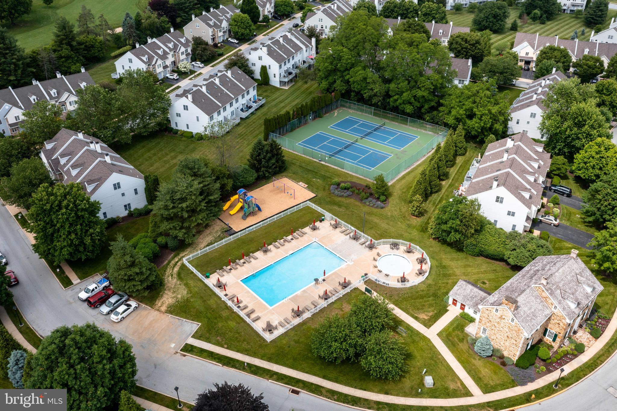 521 Pewter Drive Exton, PA 19341 - Photo 37 of 52 an aerial view of a house swimming pool and outdoor seating