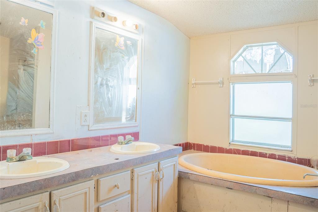 5013 Greenbriar Road Lakeland, FL 33810 - Photo 33 of 34 a bathroom with a tub sink and mirror