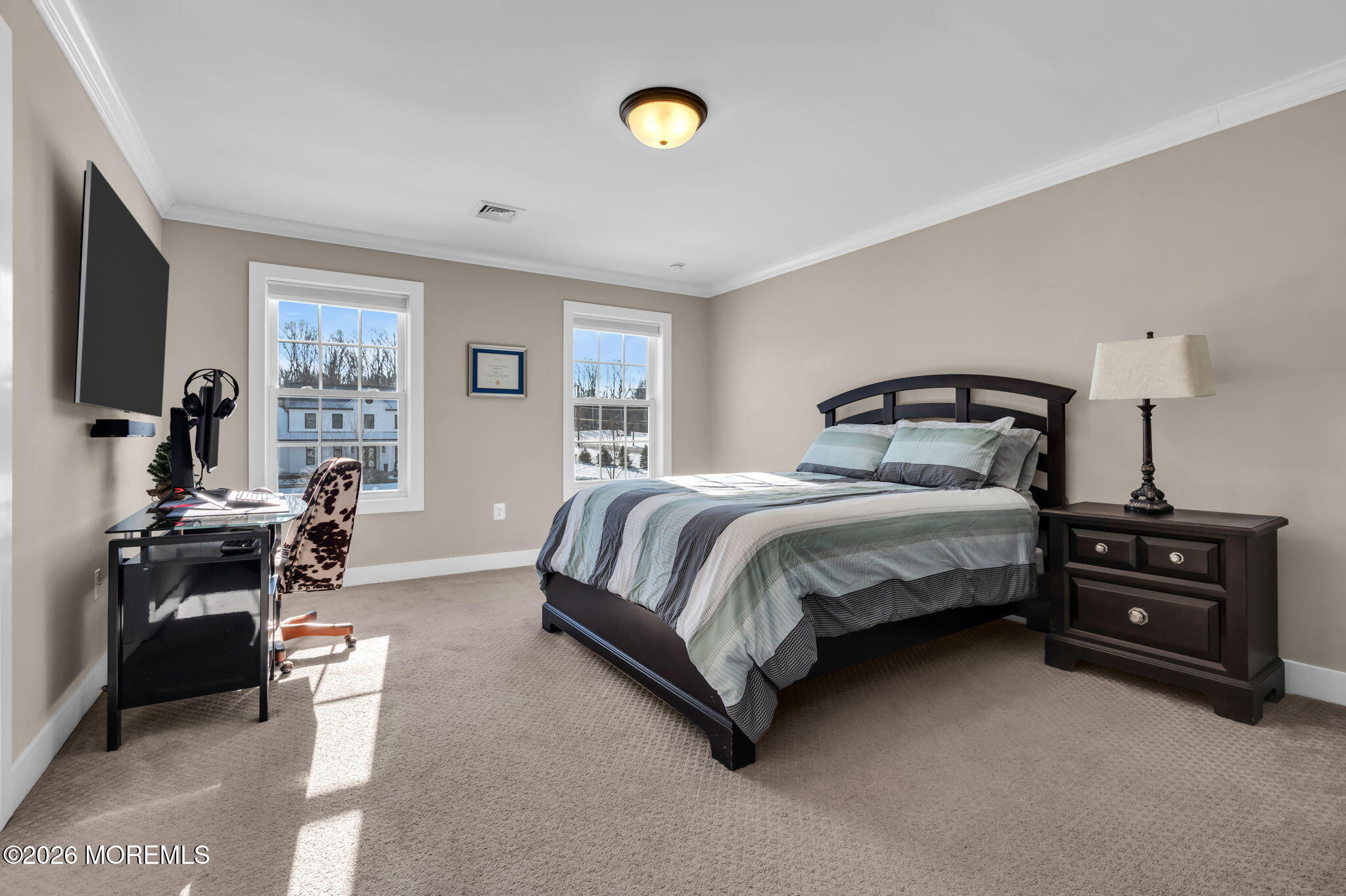 2 Tiffany Court Farmingdale, NJ 07727 - Photo 33 of 67 a bedroom with a bed and wooden floor