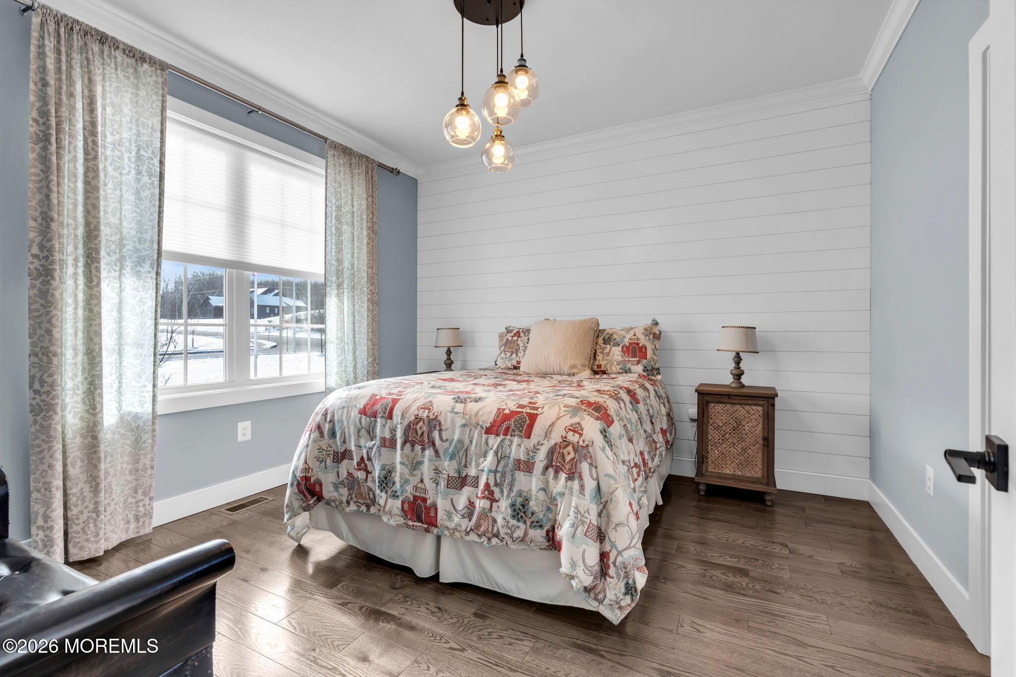 2 Tiffany Court Farmingdale, NJ 07727 - Photo 47 of 67 a bedroom with a large bed and a chandelier