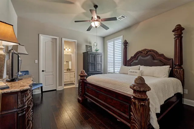 a view of a backyard with swimming pool