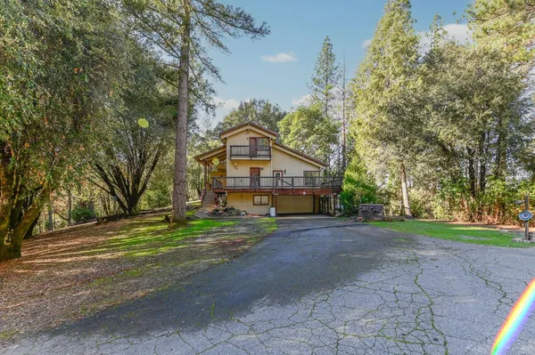 a view of a house with a deck