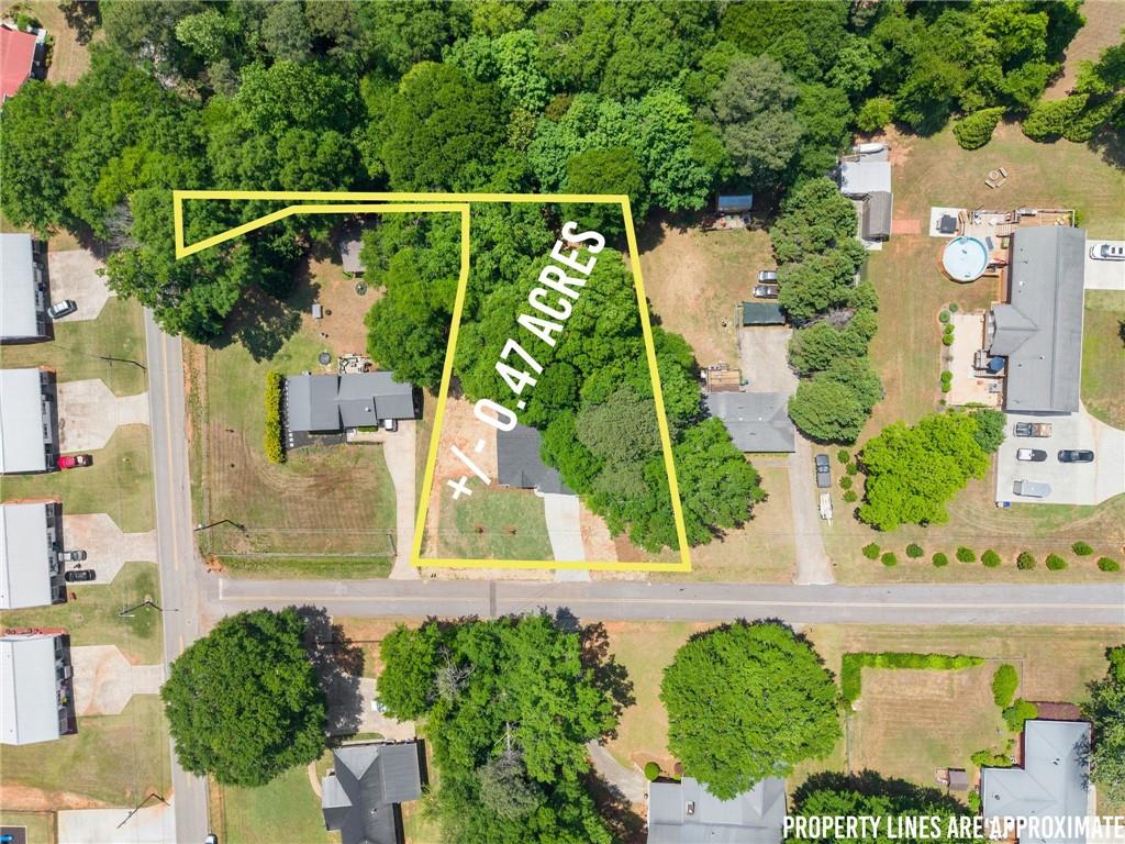 43 Anderson Street Jefferson, GA 30549 - Photo 40 of 45 an aerial view of houses with yard