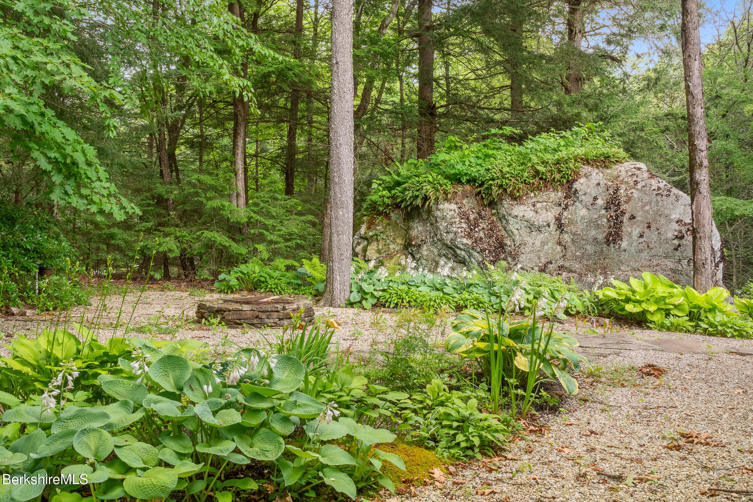 2017 Monterey Road Otis, MA 01255 - Photo 41 of 60 a view of a garden with large trees