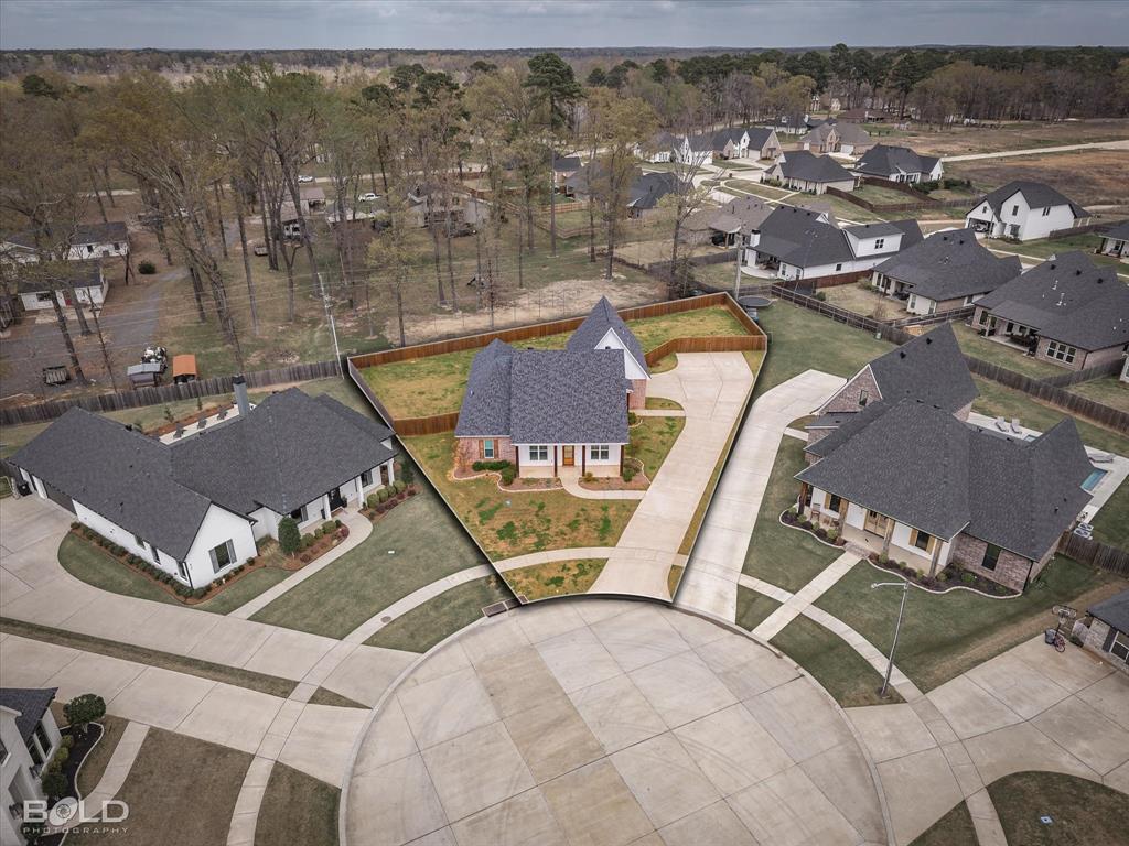 616 Meridian Way Benton, LA 71006 - Photo 36 of 40 an aerial view of a house with outdoor space