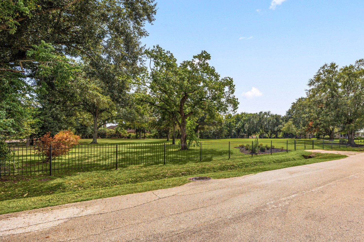 This angled view shows the homesite’s frontage along Franz Court, a non-through street that helps limit pass-through traffic and contributes to a more peaceful setting.