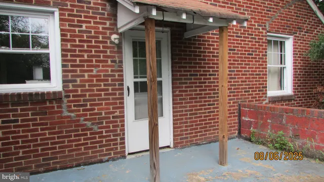 a view of front door of house