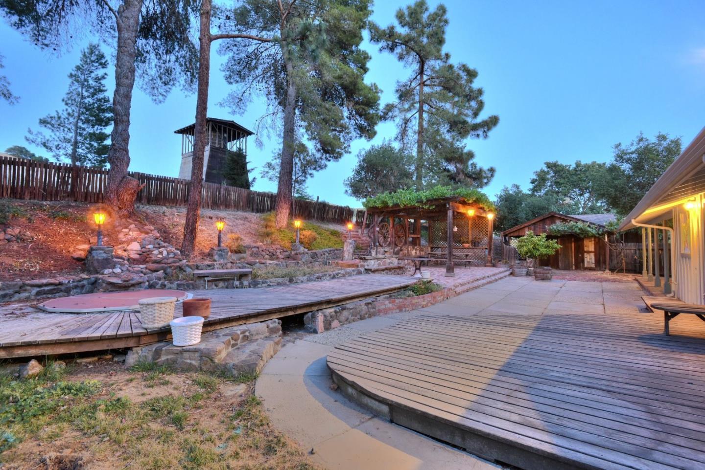 7700 Crews Road Gilroy, CA 95020 - Photo 18 of 28 a view of a backyard with sitting area