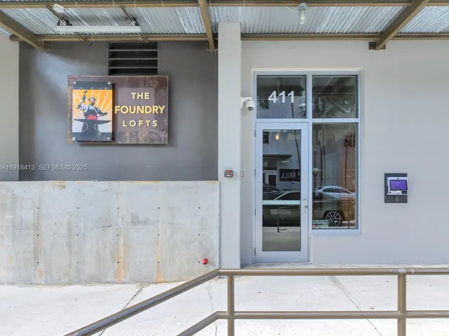 a view of gallery with windows