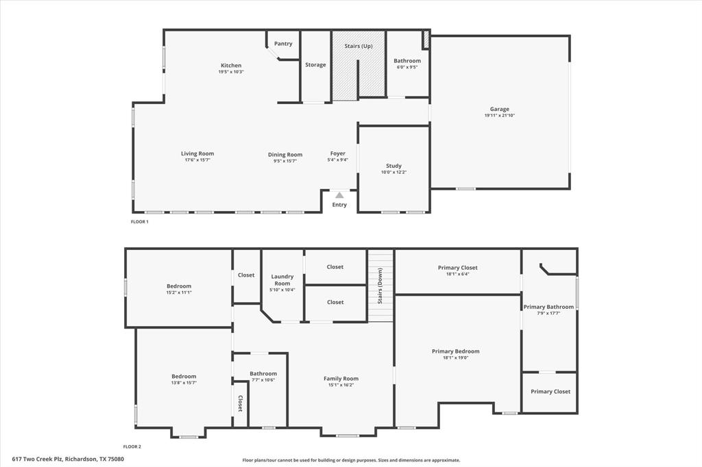 617 Two Creeks Plaza Richardson, TX 75080 - Photo 2 of 40 a picture of floor plan