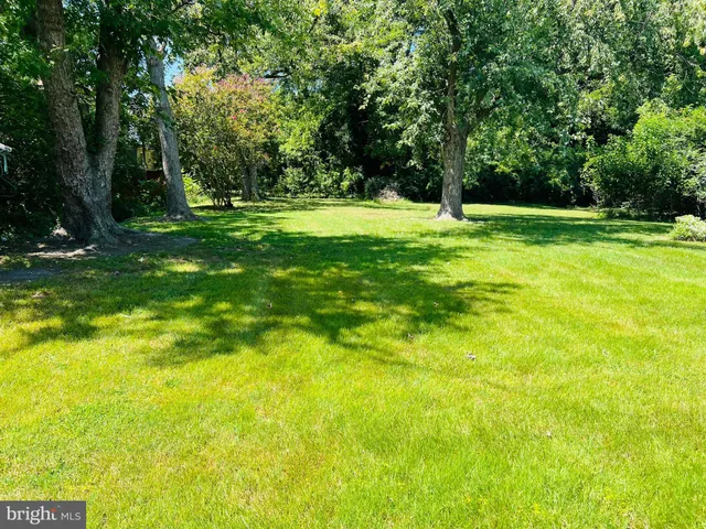 a view of a swimming pool with a yard