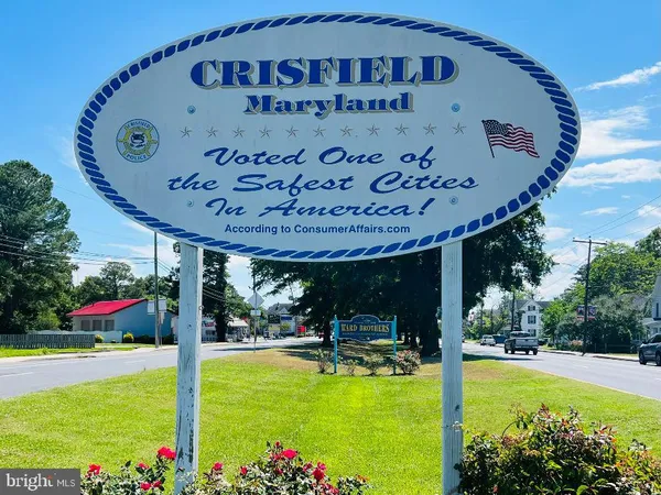 a view of sign board with flower around