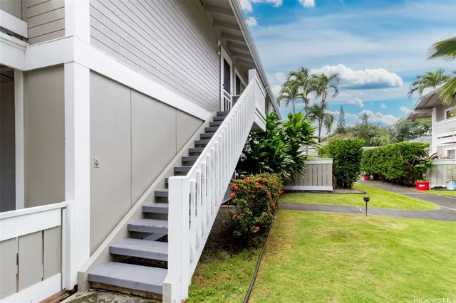 a view of a swimming pool with an outdoor space