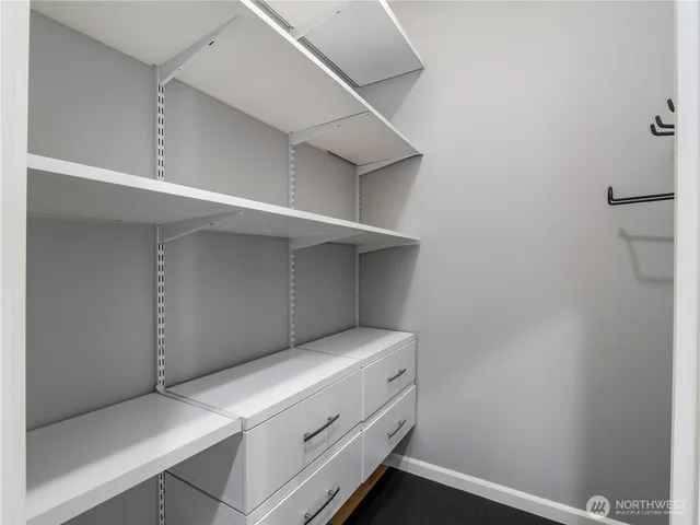 a room with storage