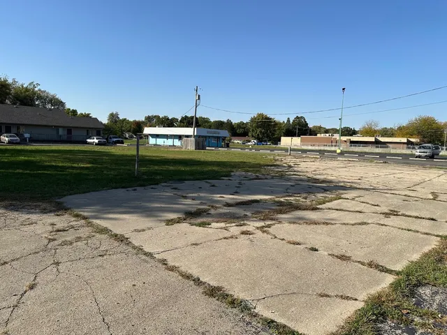 a view of a yard with an outdoor space