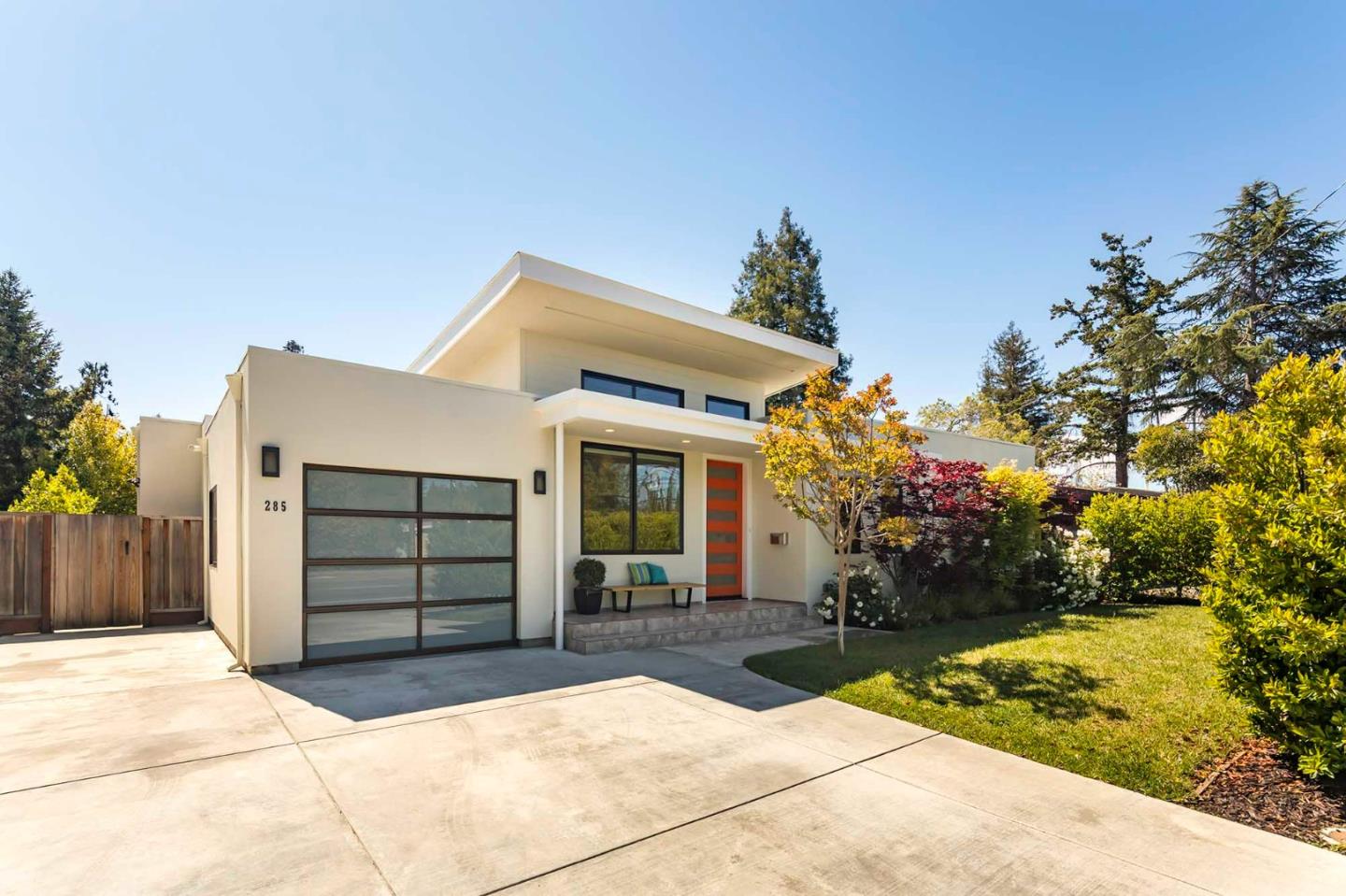 285 West Charleston Road Palo Alto, CA 94306 - Photo 1 of 25 a view of a house with a yard and potted plants