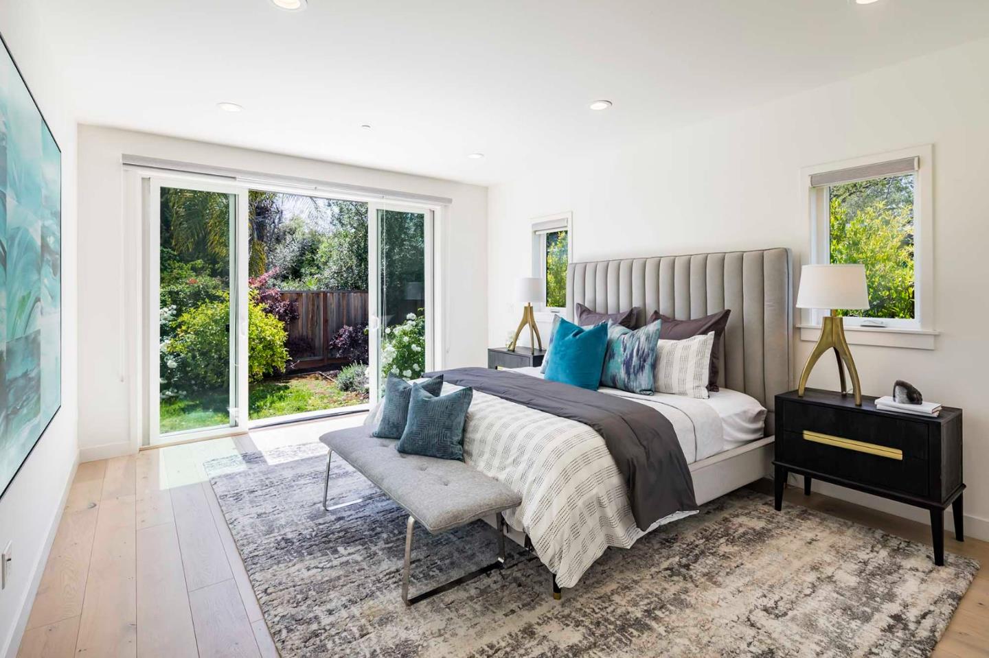 285 West Charleston Road Palo Alto, CA 94306 - Photo 19 of 25 a bedroom with a bed and a large window