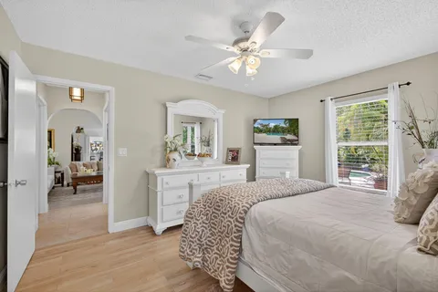 a view of outdoor space with deck and garden