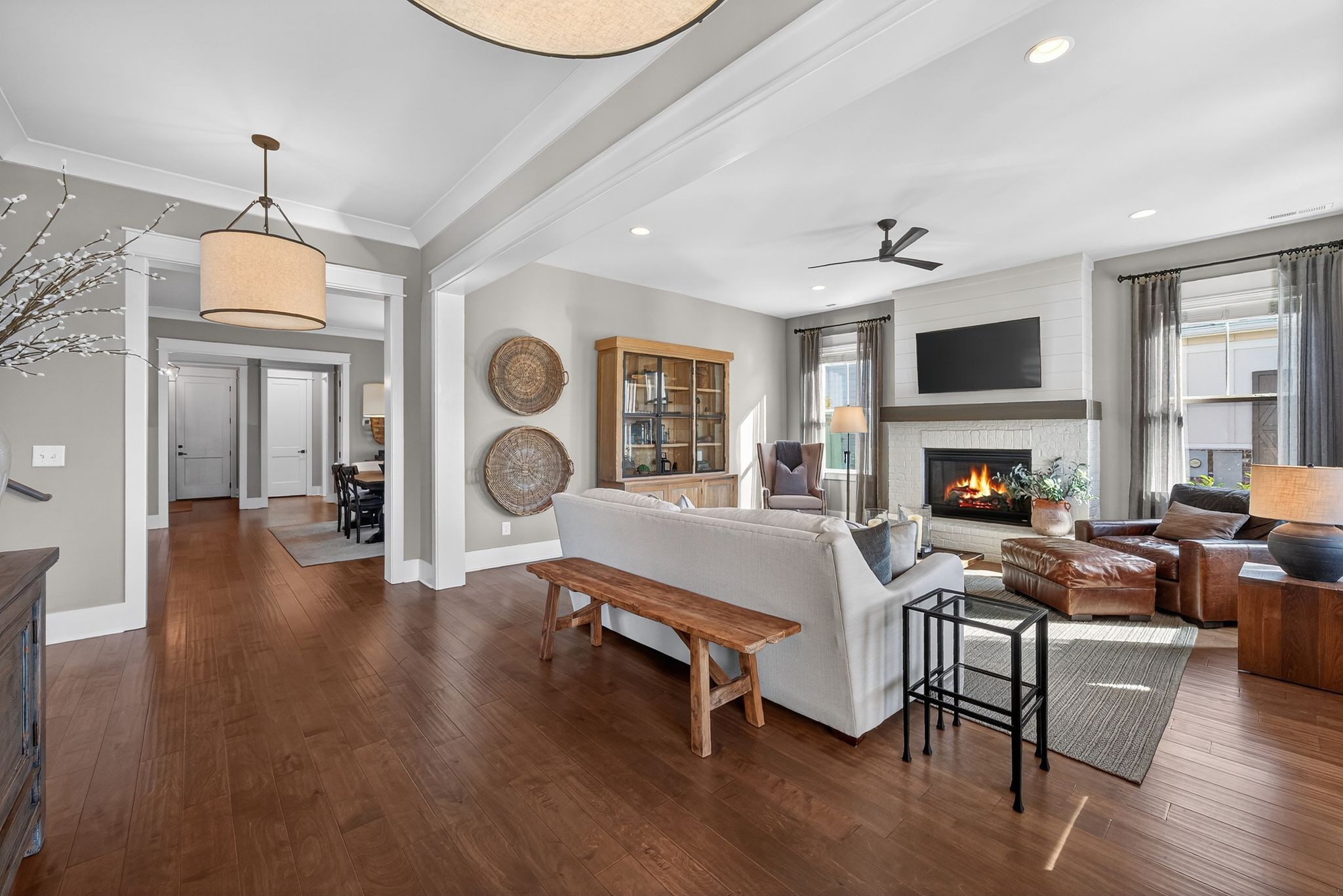 998 Spruce Ridge Lane Spring Hill, TN 37174 - Photo 20 of 82 a living room with fireplace furniture and a wooden floor