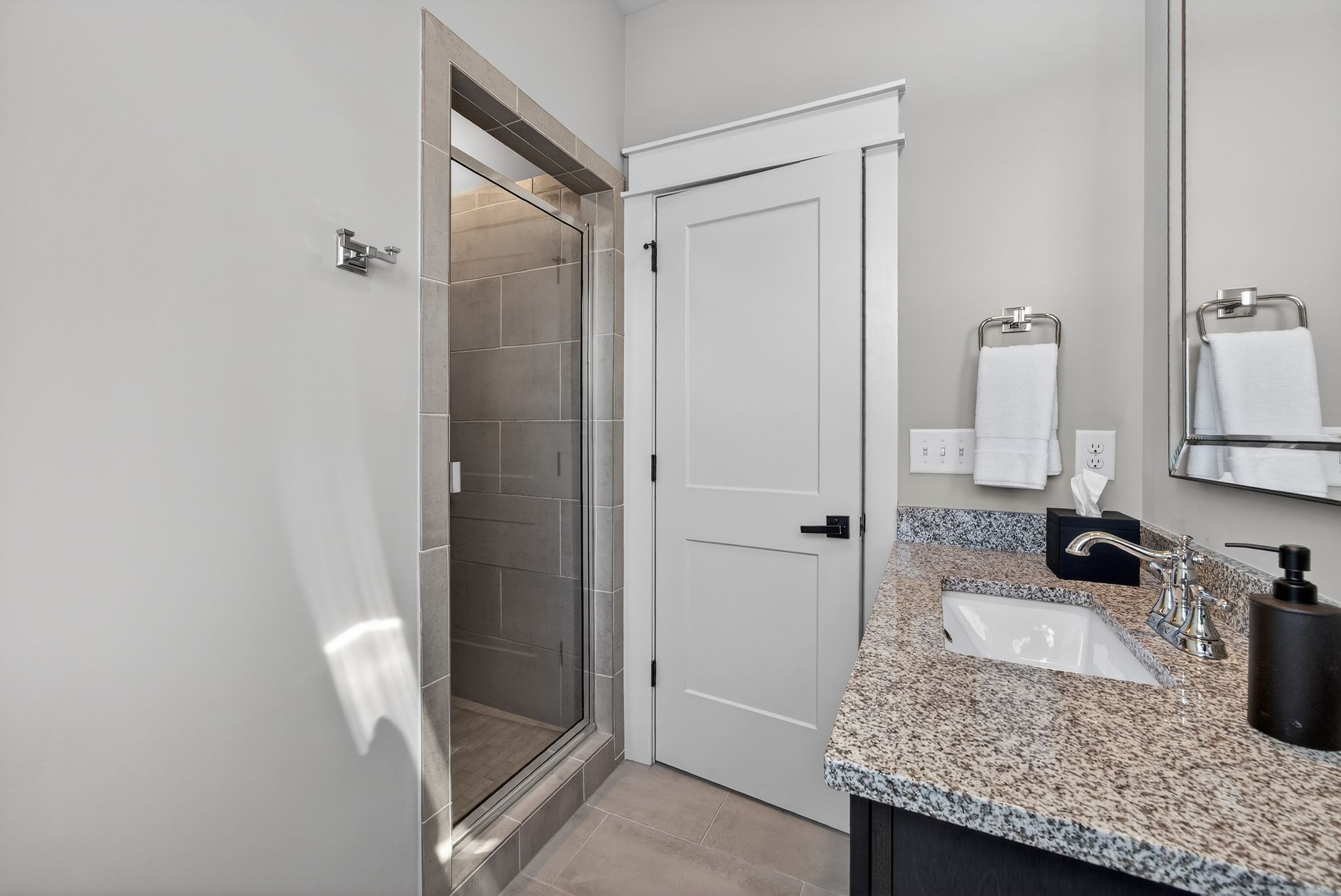 998 Spruce Ridge Lane Spring Hill, TN 37174 - Photo 62 of 82 a bathroom with a granite countertop sink and a mirror