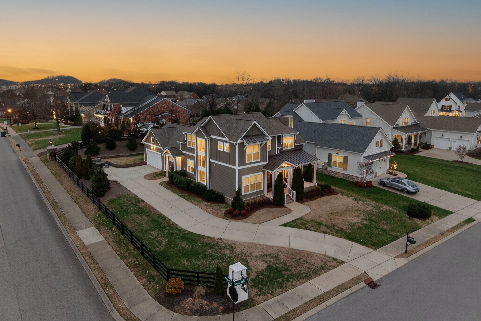 998 Spruce Ridge Lane Spring Hill, TN 37174 - Photo 77 of 82 an aerial view of a house with a yard