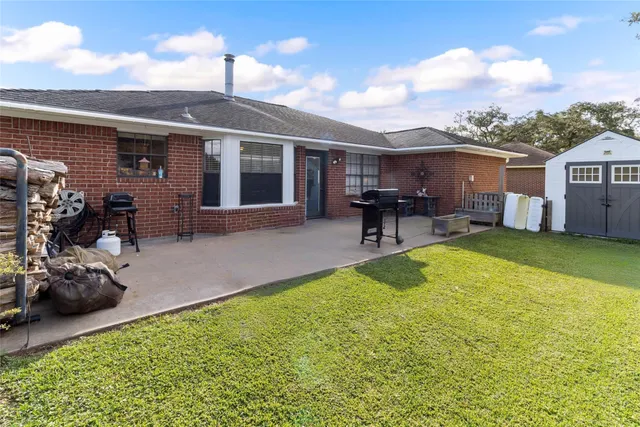 a view of a house with a patio