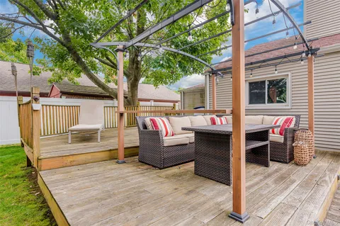 a house view with a seating space