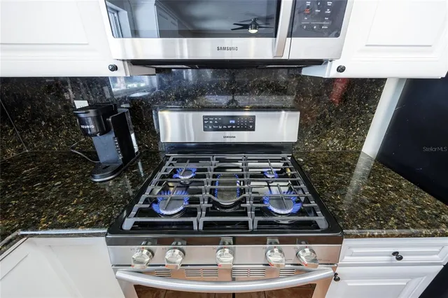 a close view of a stove