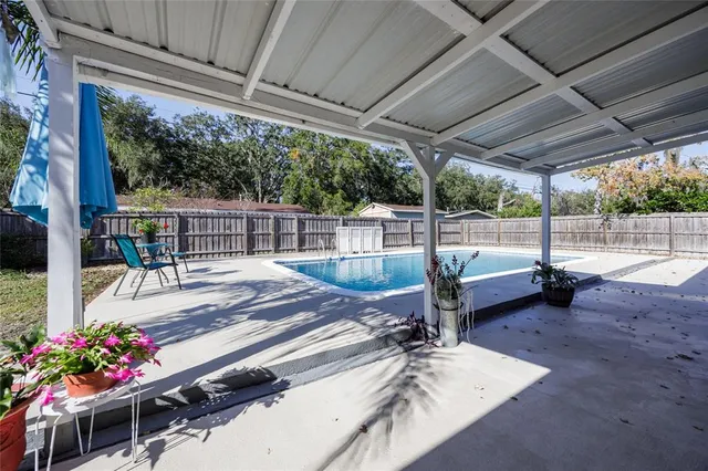 a view of a porch with furniture