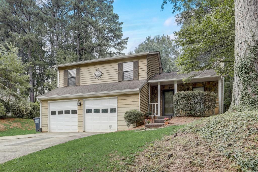 front view of house with a yard