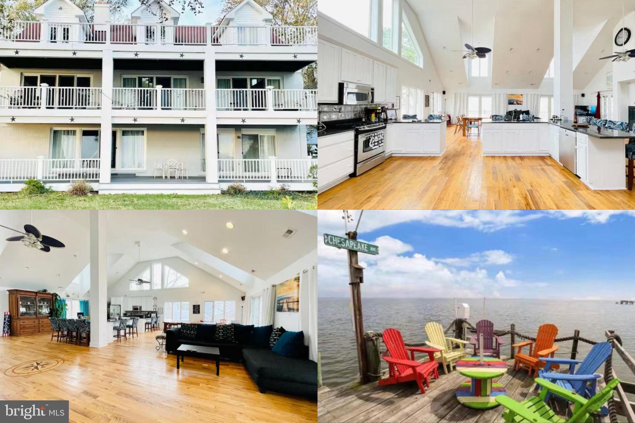 820 Bay Front Avenue North Beach, MD 20714 - Photo 1 of 19 a view of a swimming pool that has couches chairs and wooden floor