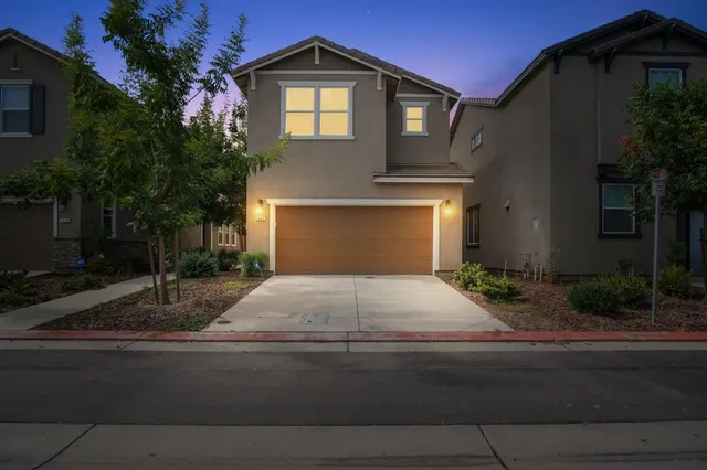 a front view of a house