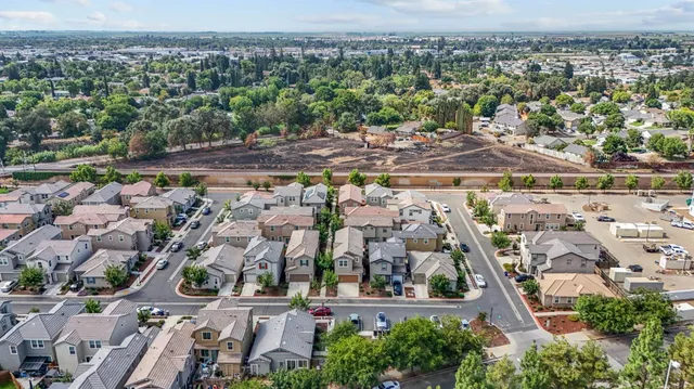 an aerial view of a city