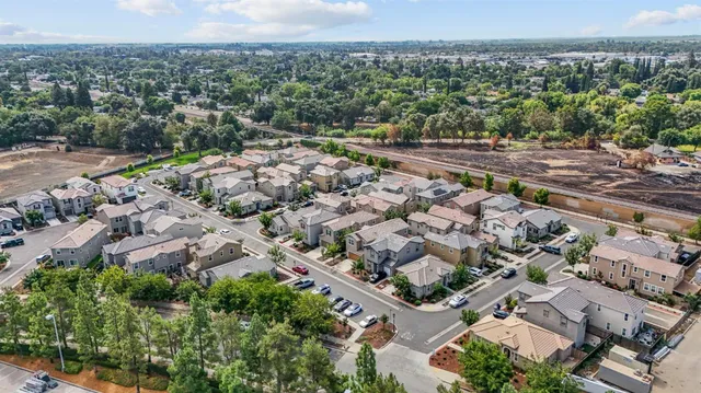 an aerial view of multiple house