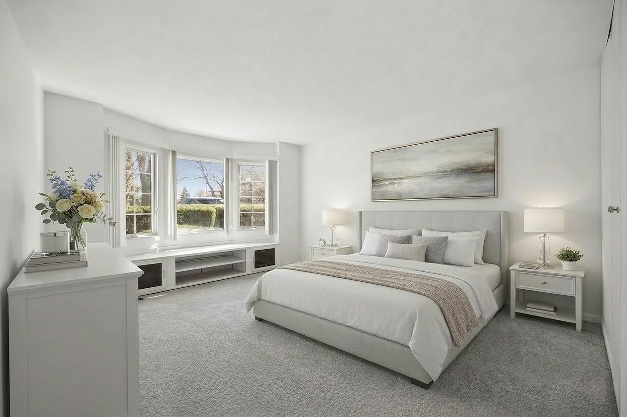 715 Ridge Road, Unit 1BN Wilmette, IL 60091 - Photo 14 of 15 a bedroom with a bed and a couch