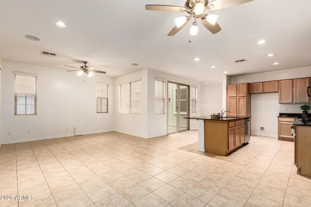 a view of kitchen with windows