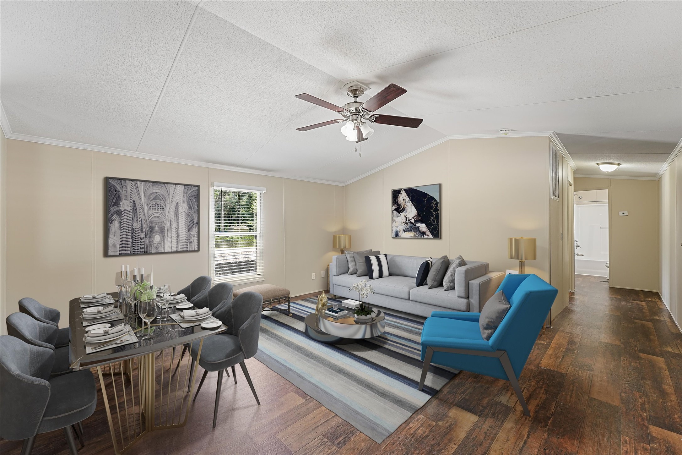 21864 Russell Drive New Caney, TX 77357 - Photo 3 of 15 a living room with furniture a table and a window
