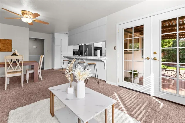 an empty room with a window