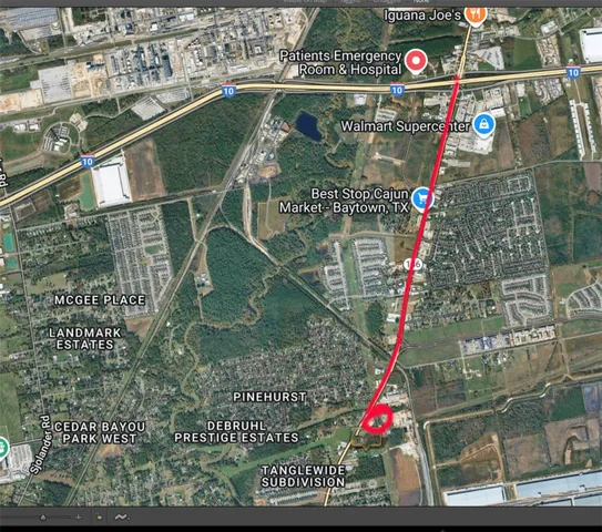 a view of a food mall next to a road