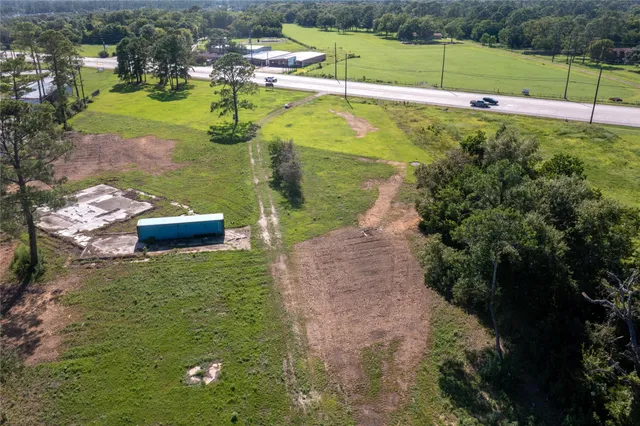 a view of a lake with a houses