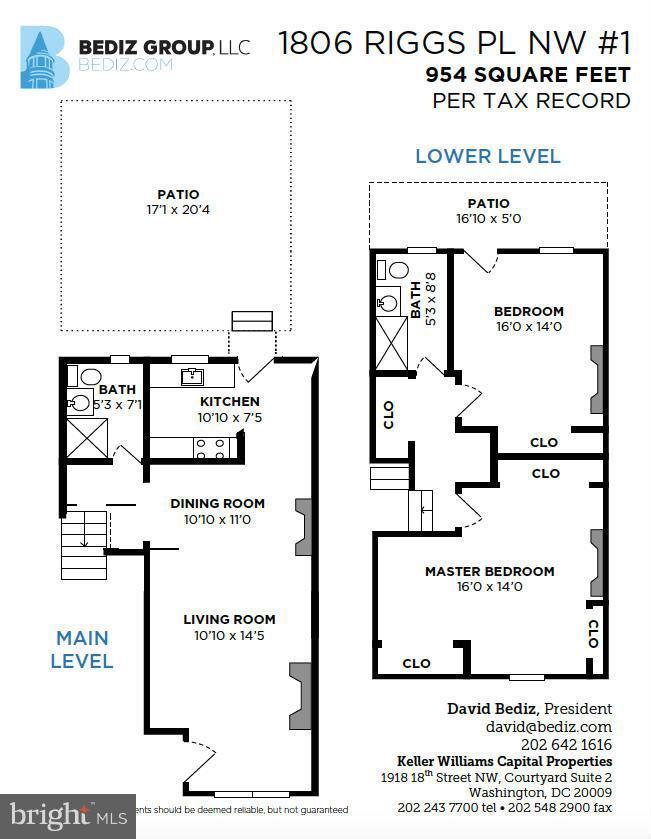 1806 Riggs Place Northwest, Unit 1 Washington, DC 20009 - Photo 21 of 21 Floor Plans